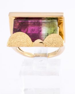 Bague or tourmaline