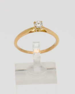 Solitaire or jaune diamant