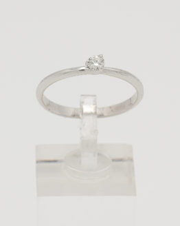 solitaire or blanc 3 serti