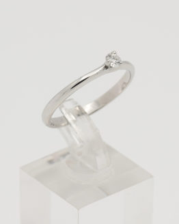 solitaire or blanc 3 serti