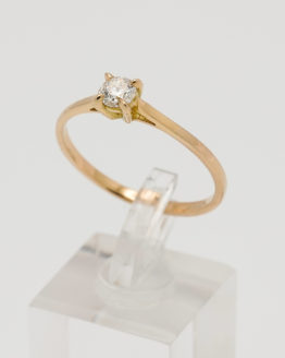 Solitaire or diamant 4 griffes