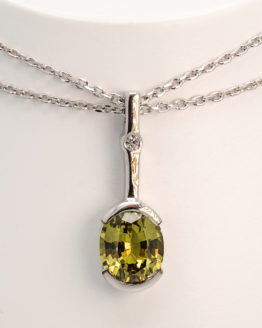 Pendentif or saphir diamant