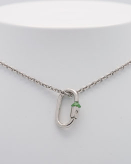 Pendentif argent grenat de tzavorite