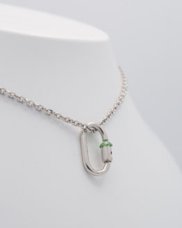 Pendentif argent grenat de tzavorite