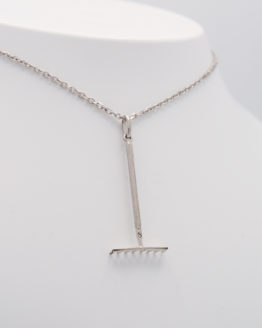 Pendentif argent râteau