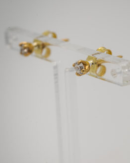 Boucles d'oreilles or diamants