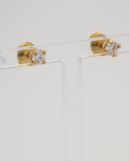 Boucles d'oreilles or diamants
