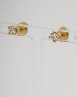 Boucles d'oreilles or diamants