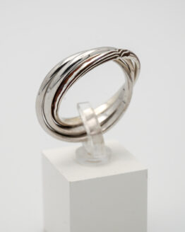 Alliance 3 anneaux argent cuivre en moku